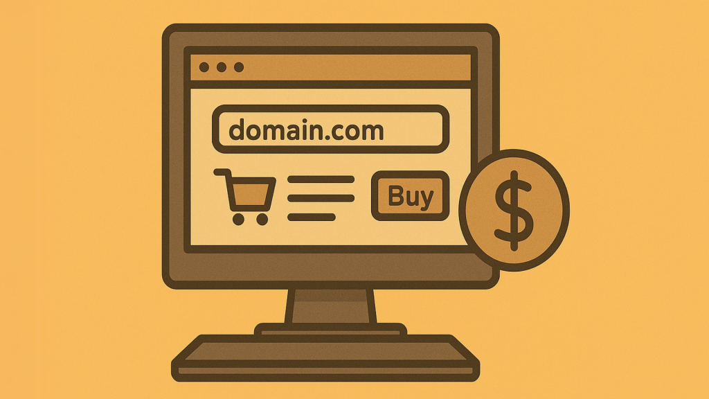 Buying a domain to use on the website you are building